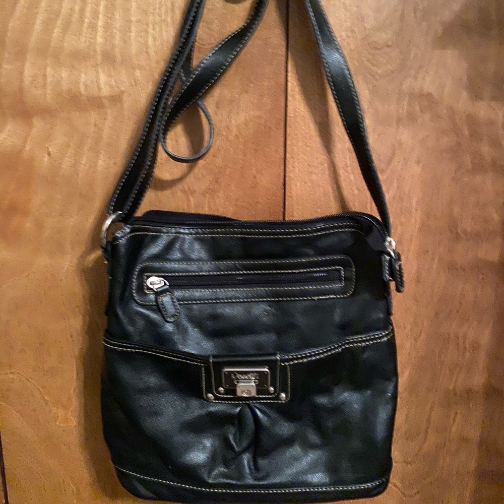 Black leather crossbody